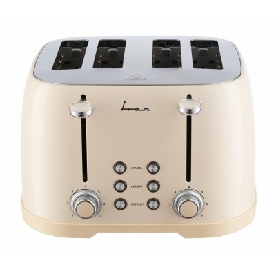 Prajitor de paine Fram, 1600W, 4 felii, 6 trepte rumenire, tavita detasabila, Crem foto