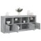 Servantă cu lumini LED, gri beton, 163x37x67 cm