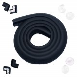 Rola de protectie pentru colturi LandJoy, cauciuc, negru, 2 m
