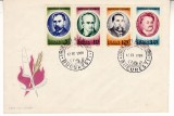 C12 - FDC Romania - Aniversari culturale II - LP636 - 1966, Romania de la 1950, Oameni