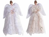 Set 2 figurine, varf brad Ingeri textil cm 24 x 10 x 36 H