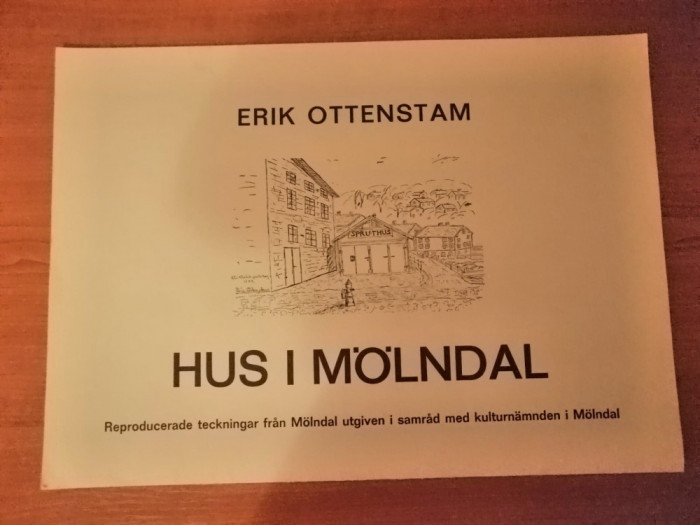 Mapa cu 5 reproduceri desene case in Molndal Suedia Erik Ottenstam 1970-75