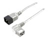 Cablu IEC C19 mamă unghiat la IEC C20 tată 1,8m 3x1,5mm2 PVC