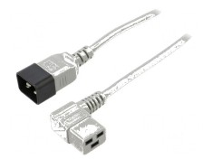 Cablu IEC C19 mamă unghiat la IEC C20 tată 1,8m 3x1,5mm2 PVC foto