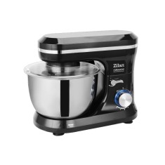 Mixer Zilan, 1000 W, 4.6 L, 8 viteze, functie puls, sistem de siguranta, buton iluminat, bol inox, Negru