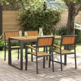 Gossi set de mese pentru gradina cu 5 piese din lemn solid de acacia si metal