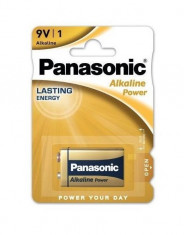 Panasonic baterie alcalina 9V 6LR61 Alkaline Power Bronze 6LR61APB/1BP foto