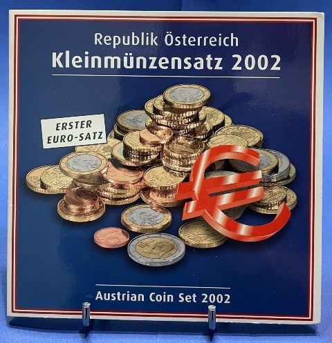 AUSTRIA 2002 - Set monetarie 1 cent-2 euro -folder/ BU