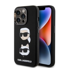Husa pentru iPhone 15 Pro - Karl Lagerfeld Silicone (KLHCP15LSDHKCNK) - Karl&amp;Choupette Head