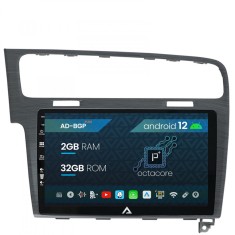 Navigatie Volkswagen Golf 7, Android 12, P-Octacore 2GB RAM + 32GB ROM, 10.1 Inch - AD-BGP10002+AD-BGRKIT023A