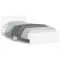 Gossi cadru de pat cu tablie si lumini led, alb, 100x200 cm