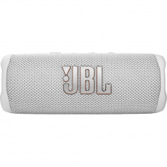 Boxa portabila JBL Flip 6, Bluetooth, PartyBoost, IP67, USB C, 12h, Alb