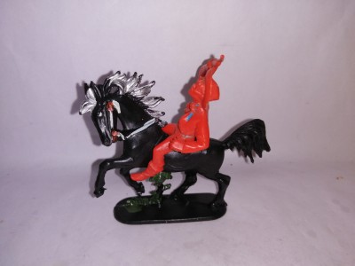 bnk jc Jean Hoeffler - Cowboy calare cu pusca - rosu foto