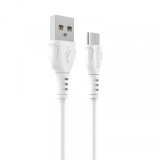 Cablu Date si Incarcare USB-A - microUSB Borofone BX51 Triumph MP, 18W, 1m, Alb