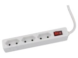 Prelungitor alimentare AS SCHWABE 3 prize 16A 1,4m 2x1mm&sup2; PVC alb 11312