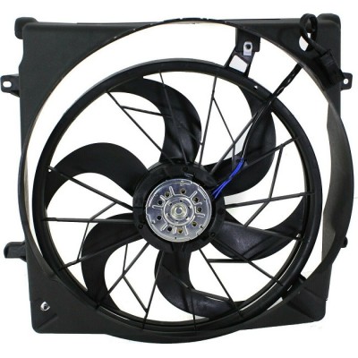 GMV radiator electroventilator Jeep Liberty, 2001-2008, motor 3.7 V6, benzina, cutie manuala/automata, cu AC, 470 mm; 3 pini foto