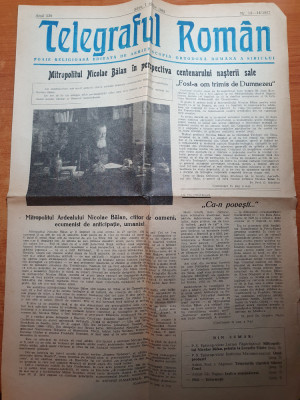 ziarul telegraful roman 1 aprilie 1982- mitropolitul nicolae balan foto