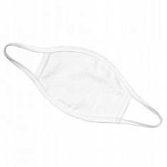 Masca de protectie reutilizabila FDTwelve A1, Bumbac, 2 straturi, Alb foto