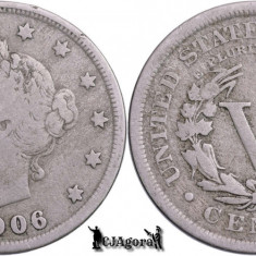1906, 5 Cents - Liberty Nickel - Statele Unite ale Americii