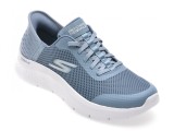 Pantofi sport SKECHERS albastri, GO WALK FLEX, din material textil