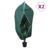 VidaXL Protecție de fleece plante cu fermoar, 2 buc, 70 g/m&sup2;, 1x1,55 m 364886