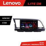 Navigatie Android Hyundai Elantra 2015-2018 Lenovo Lite D6 6GB RAM 128GB
