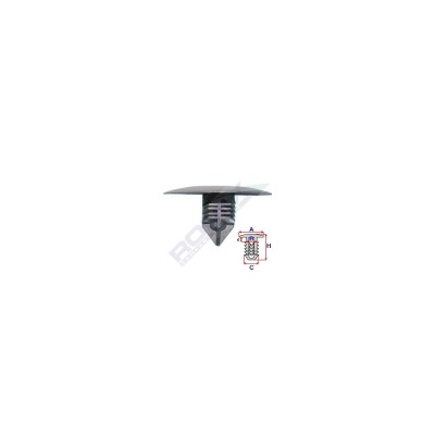 Clips Fixare Elemente Roata Pentru Dacia Renault - Gri Set 10 Buc 140801 50129Z-RMX foto