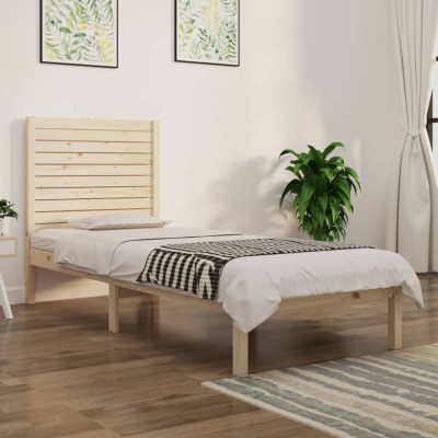 vidaXL Cadru de pat mic single, 75x190 cm, lemn masiv 3104568 foto