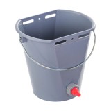 Galeata Alaptare Miei Iezi 8 Litri Plastic Dur Rezistent Cu 1 Tetina 50mm si Ventil Gradat