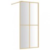 Paravan dus walk-in, auriu, 80x195 cm, sticla ESG transparenta
