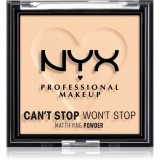 NYX Professional Makeup Can&#039;t Stop Won&#039;t Stop Mattifying Powder pudra matuire culoare 02 Light 6 g