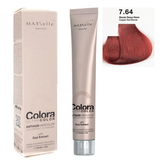 Blond Aramiu Roscat 7.64 Vopsea Colora MaXXelle cu extract de Goji 100 ML