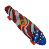 Cumpara ieftin Skateboard cu lumini - 22 55 cm Cruiser Mini Penny Board - Steag USA, Oem