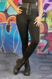 G795-1 Pantaloni casual cu talie inalta din material elastic, L, M/L, S, S/M