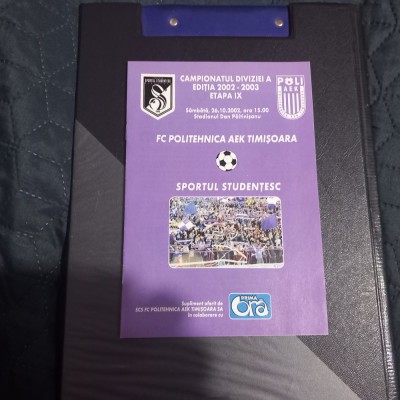 Program POli Timisoara - Sportul Stud. foto