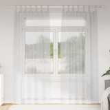 Perdele cu perdele 2 pcs Gri deschis 140 x 245 cm Poliester