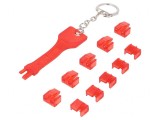 Set capace protecţie roşii cu &icirc;mpingere, Logilink