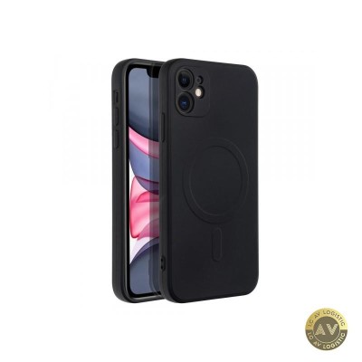 Husa MagSafe pentru Apple iPhone 11 OEM Silicone Mag Neagra foto