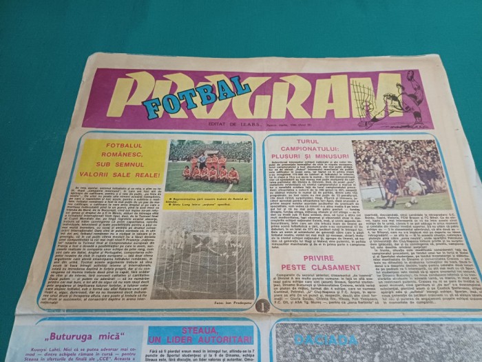 PROGRAM FOTBAL MARTIE 1986 *27