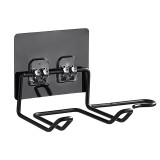 Suport Uscator de Par, Zamo&Acirc;&reg;, Montare Usoara in Perete prin Sistem Autoadeziv, 18x4.8x7cm, Culoare Neagra