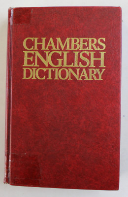 CHAMBERS ENGLISH DICTIONARY by SYDNEY I. LANDAU , 1990 , PREZINTA PETE , URME DE UZURA , HALOURI DE APA , URME DE SCOTCH foto
