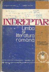 Limba si literatura romana - Indreptar - Augustin Macarie - 1972 / cartonat foto