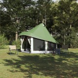 VidaXL Cort Familial Tipi Verde 6 Persoane Impermeabil