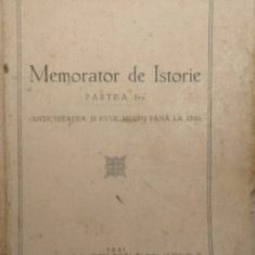 Mihail T. Berza - Memorator de Istorie. Antichitatea si Evul Mediu pana la 1300