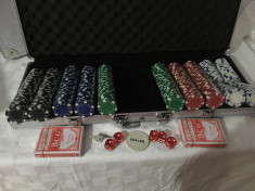 Trusa Poker 500 jetoane diplomat aluminiu Nou 11.5 g. SIGILAT! foto