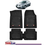 Covorase Auto TeamCar&reg; Tip Tavita Compatibile Renault Megane II Sedan (2002-2009) Negru, Cauciuc
