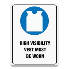 HIGH VISIBILITY VEST MUST BE WORN SIGN foto