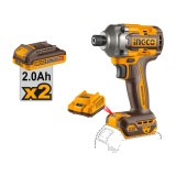 Filetanta cu impact 20V 1/4" CIRLI2023, motor brushless, 230Nm, 3 trepte viteza, 2 x acumulator 2.0Ah, incarcare 220-240V