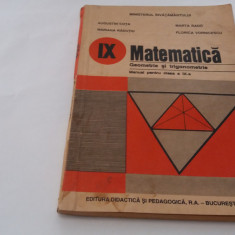 MATEMATICA GEOMETRIE SI TRIGONOMETRIE Manual pentru clasa a IX-a - Augustin Cota