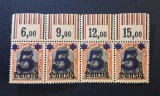 Orașul Liber Danzig 1920 - Banda de Margine de Colț/Antet cu Numerotare (4 Mărci cu Surcharge &bdquo;5&rdquo; pe 75 Pfennig Germania) (MNH) - Cod: -TG1
